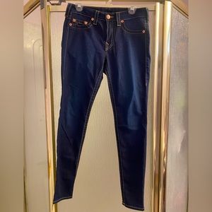 True Religion Dark Denim Halle Skinny Style Jeans Size 30